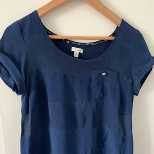 Anthropologie Navi blue Silk Shirt